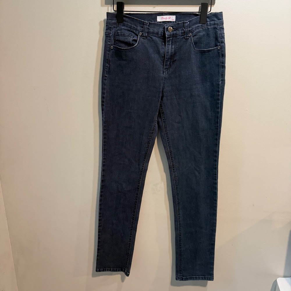 Emily B Womens Skinny Jeans Dark Wash Denim Pants Size 10‎ Indigo Stretch